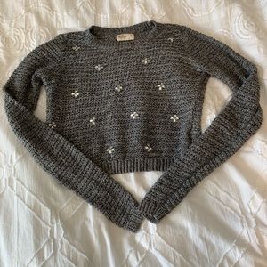 Grey Crop Hollister Sweater